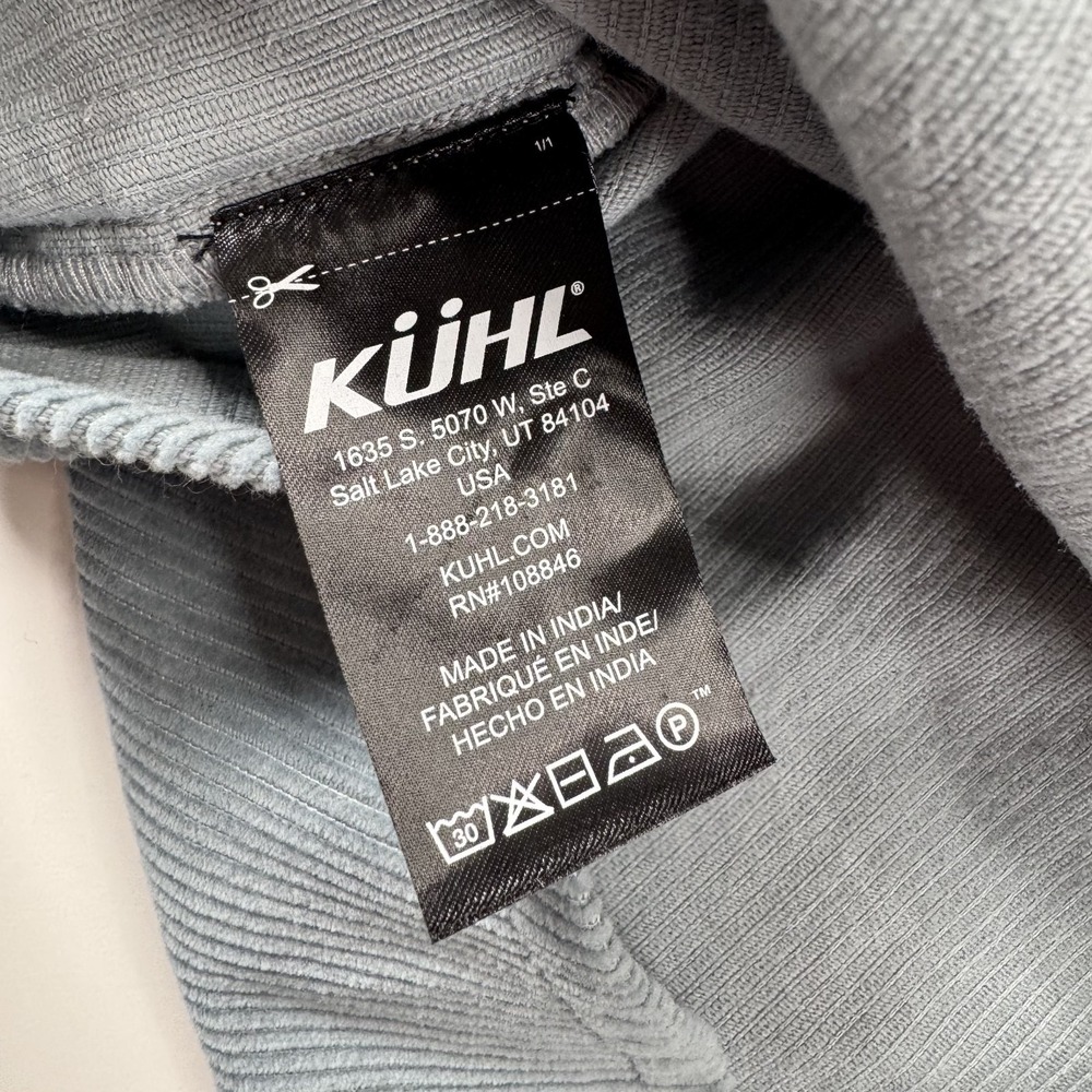 KUHL Tallula Cord Oversized Corduroy Button Up Overshirt Womens Small Blue - Picture 13 of 15